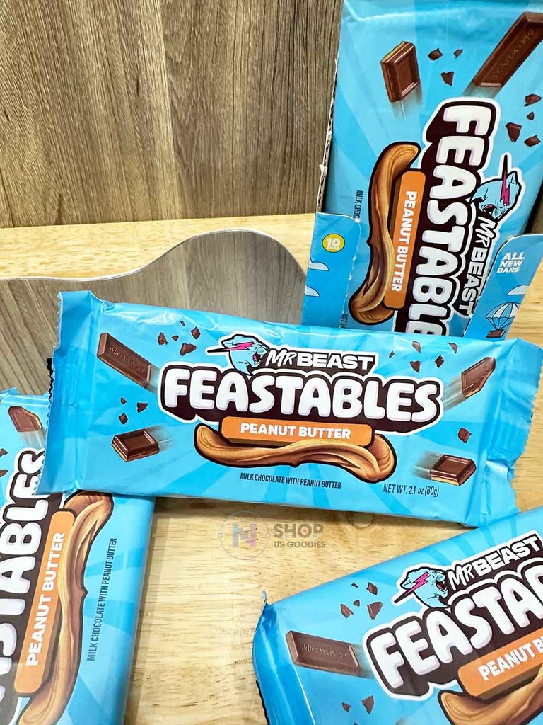 [USA] Feastables MrBeast Peanut Butter Milk Chocolate Bar (2.1oz)