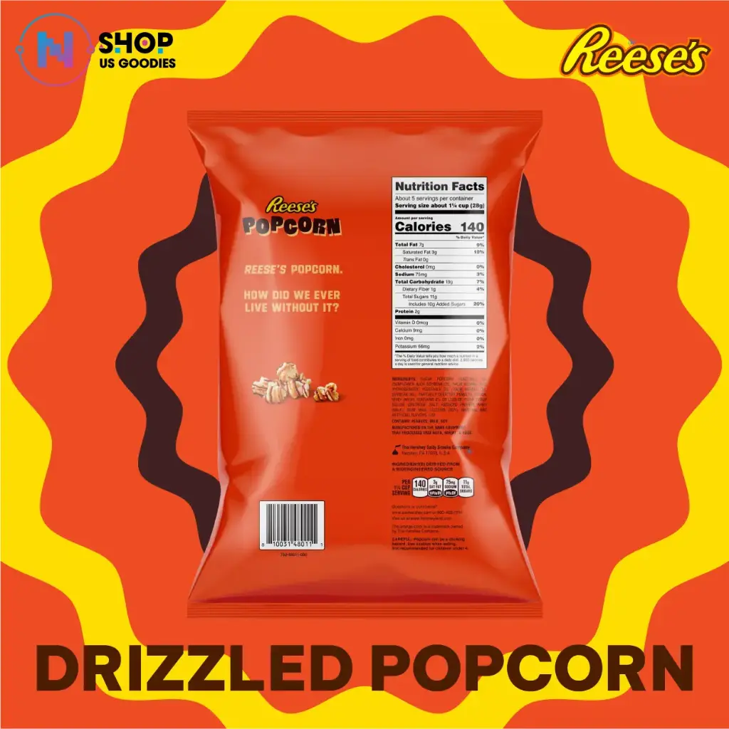 Reese's Peanut Butter Chocolate Drizzled Popcorn (5.25oz)