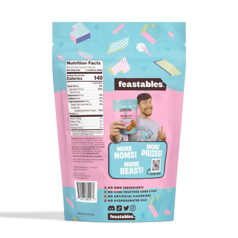 Feastables MrBeast Chocolate Chip Cookies (6oz)