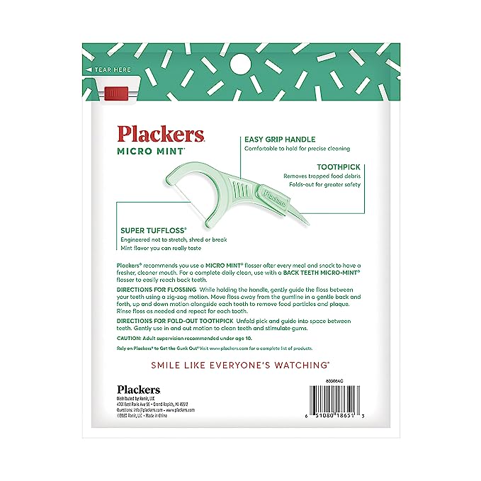 Plackers Micro Mint Dental Flosser (150 counts/pack)