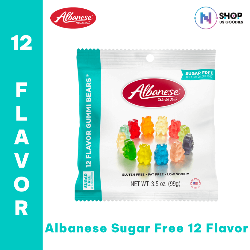 Kẹo Dẻo Không Đường 12 Vị Albanese (Sugar Free 12 Flavor)