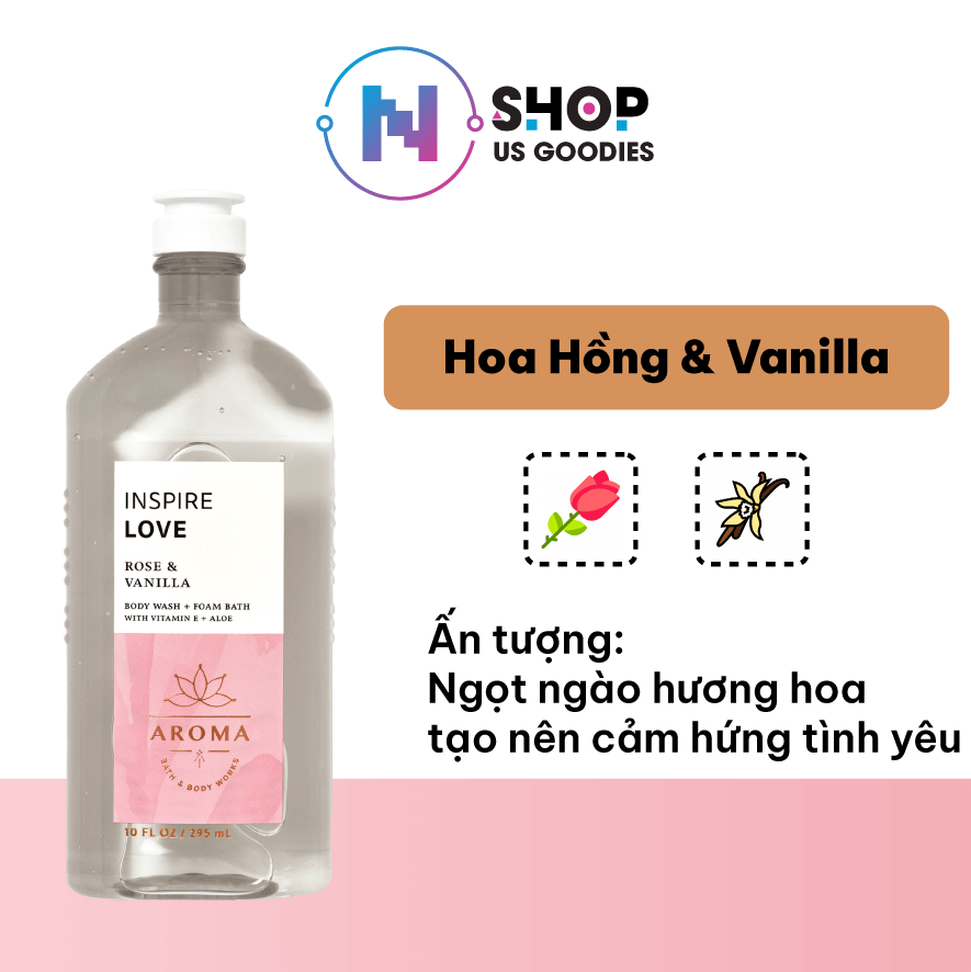 Gel tắm thư giãn Rose Vanilla