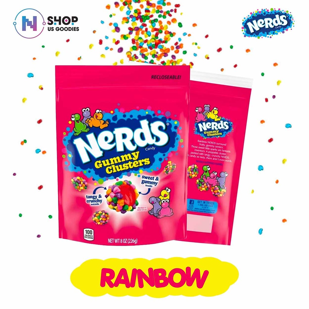 Kẹo Dẻo NERDS Gummy Clusters Vị Cầu Vồng (227g)