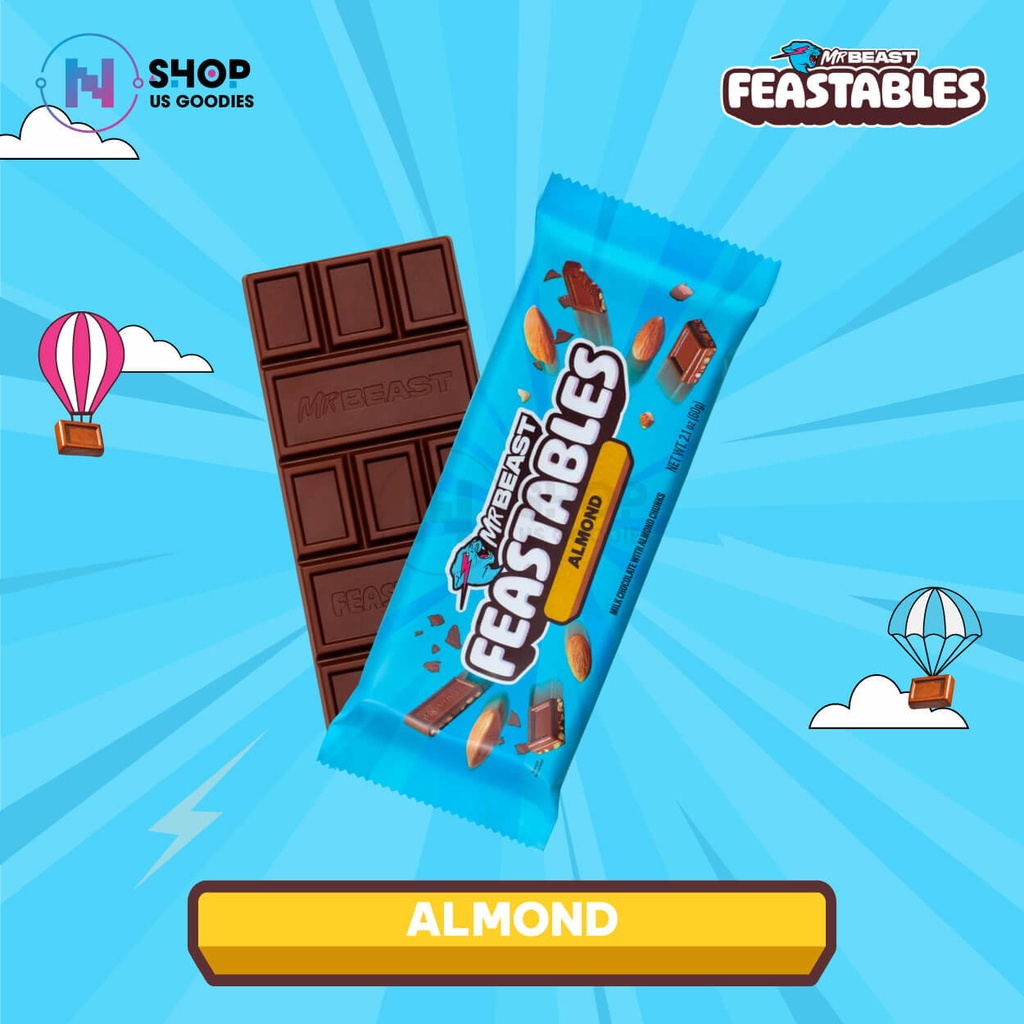 [USA] Feastables MrBeast Almond Chocolate Bar (2.1oz)