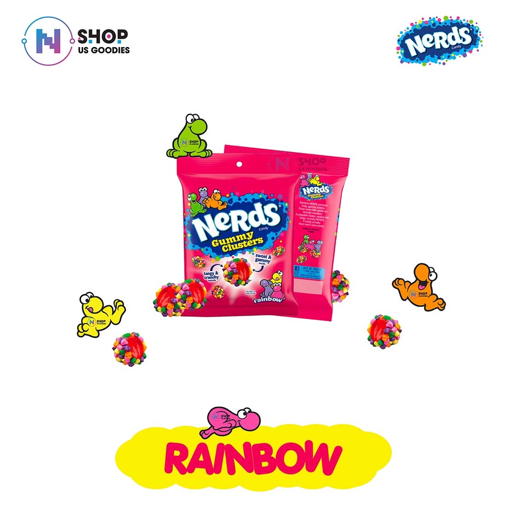 Kẹo Dẻo NERDS Gummy Clusters Vị Cầu Vồng (16g)