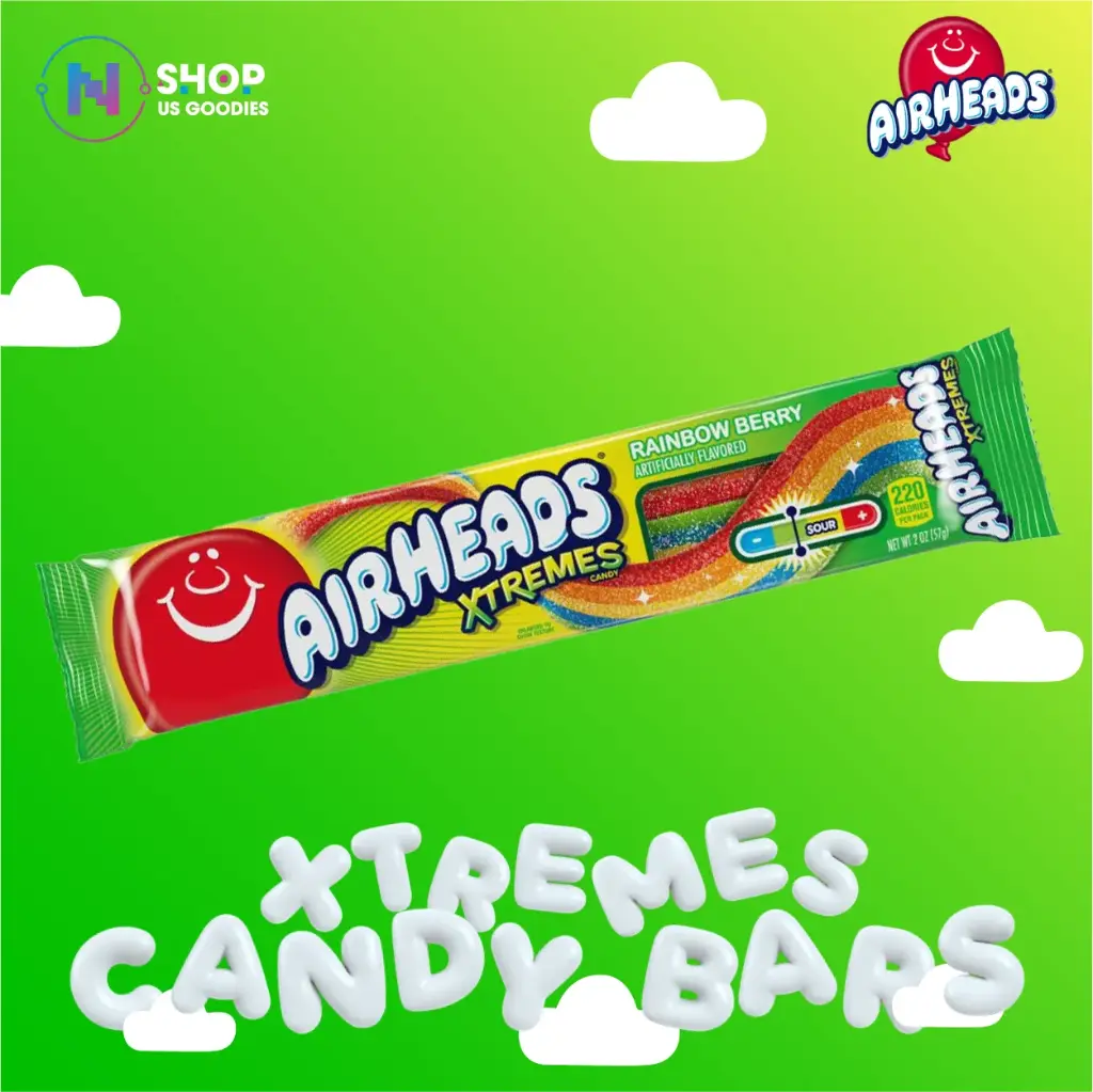 Airheads Rainbow Berry Xtremes Belts Candy (2oz)