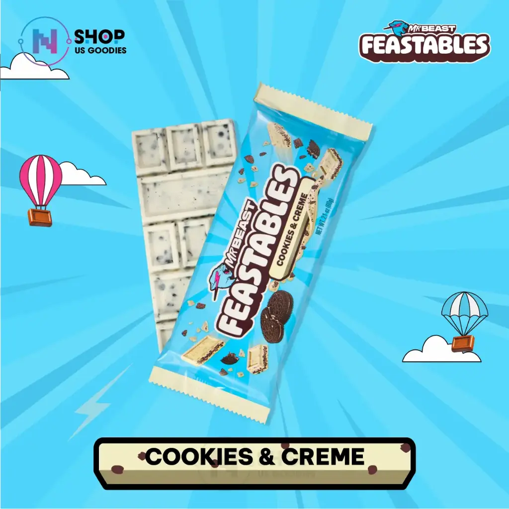 [Mỹ] Feastables MrBeast Chocolate Cookies & Creme (60g)